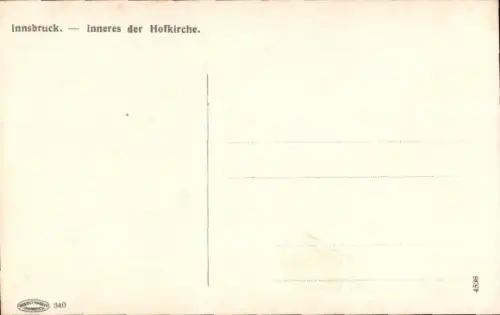 Ak Innsbruck Tirol, Inneres der Hofkirche