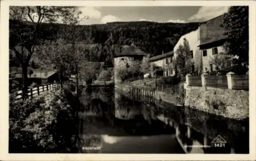 Ak Radstadt in Salzburg, Fluss, Gebäude