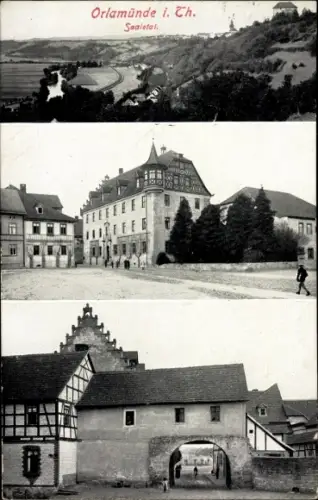 Ak Orlamünde Thüringen, Saaletal, Teilansichten