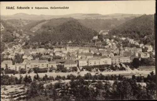Ak Bad Schandau Sächsische Schweiz, Gesamtansicht