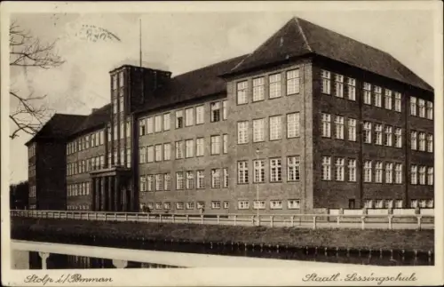 Ak Słupsk Stolp Pommern, Staatliche Lessingschule
