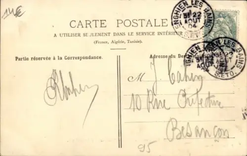 CPA Enghien-les-Bains Val d'Oise, Boulevard d'Argenteuil, tram