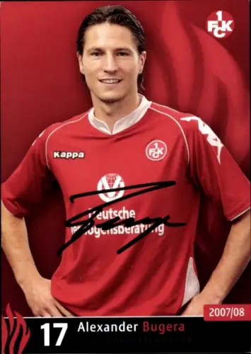 Autogrammkarte Fußballer Alexander Bugera, 1. FC Kaiserslautern, Autogramm