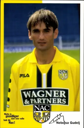 Autogrammkarte Fußballer Nebojsa Gudelj, NAC