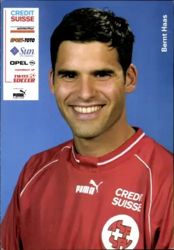 Autogrammkarte Fußballer Bernt Haas, SFV ASF, Schweiz