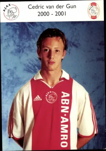 Autogrammkarte Fußballer Cedric van der Gun, AFC Ajax Amsterdam