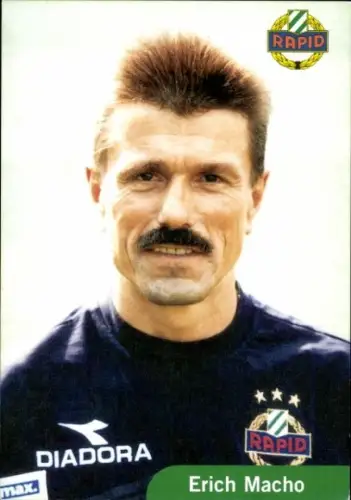 Autogrammkarte Torwart Trainer Erich Macho, Rapid Wien
