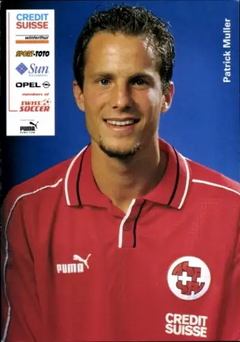 Autogrammkarte Fußballer Patrick Muller, SFV ASF, Schweiz