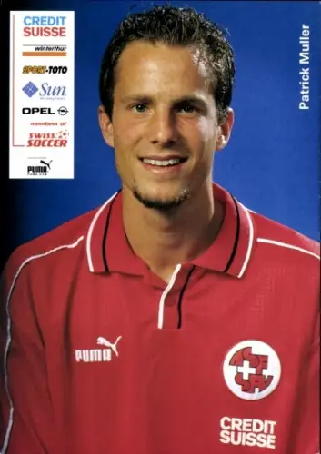 Autogrammkarte Fußballer Patrick Muller, SFV ASF, Schweiz