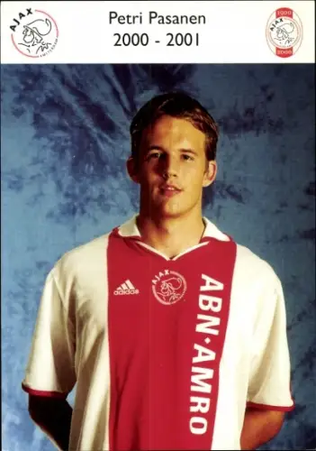Autogrammkarte Fußballer Petri Pasanen, AFC Ajax Amsterdam