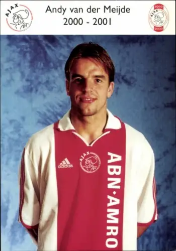 Autogrammkarte Fußballer Andy van der Meijde, AFC Ajax Amsterdam