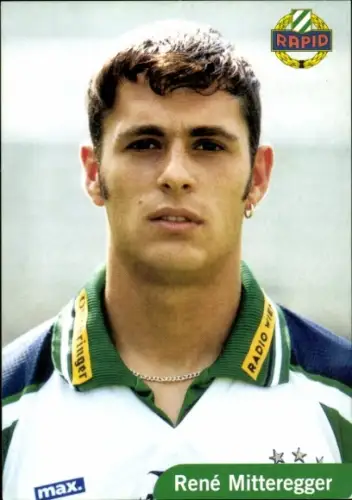 Autogrammkarte Fußballer Rene Mitteregger, Rapid Wien