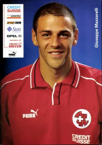 Autogrammkarte Fußballer Giuseppe Mazzarelli, SFV ASF, Schweiz