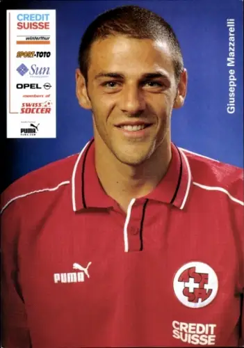 Autogrammkarte Fußballer Giuseppe Mazzarelli, SFV ASF, Schweiz