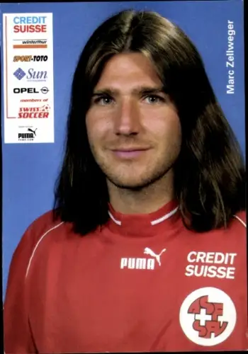 Autogrammkarte Fußballer Marc Zellweger, SFV ASF, Schweiz
