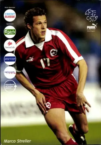 Autogrammkarte Fußballer Marco Streller, SFV ASF, Schweiz