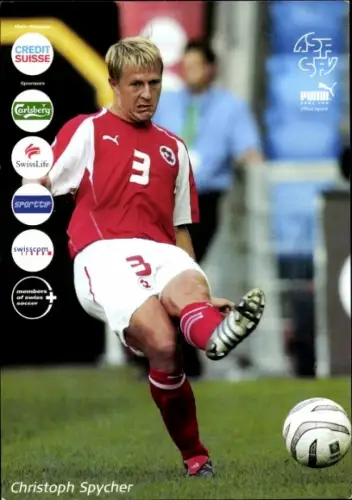 Autogrammkarte Fußballer Christoph Spycher, SFV ASF, Schweiz