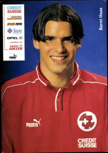 Autogrammkarte Fußballer Bernt Haas, SFV ASF, Schweiz