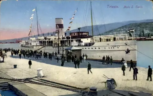 Ak Triest Trieste Friuli Venezia Giulia, Dampfer Venezia, Lloyd Triestino