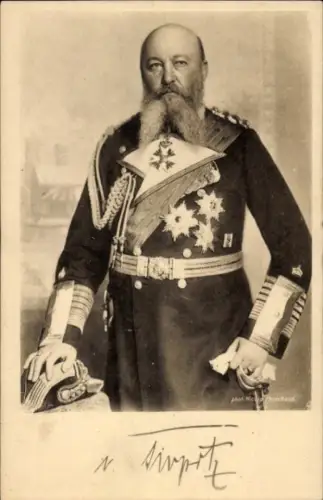 Ak Großadmiral Alfred von Tirpitz, Nachfolger Hollmanns, Standportrait, Uniform, Orden