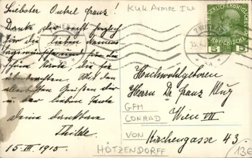 Ak General von Hötzendorf, KuK-Armee