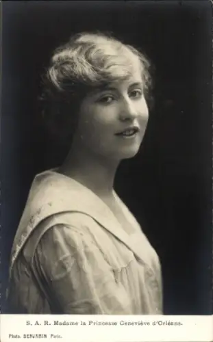 Ak S. A. R. Madame la Princesse Genevieve d'Orleans