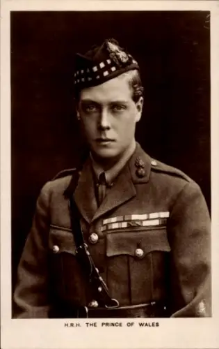 Ak Prince of Wales, Eduard VIII., Edward Windsor, Portrait, Uniform