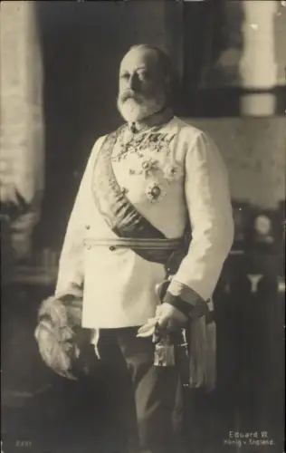 Ak König Edward VII. von England, Portrait in Uniform