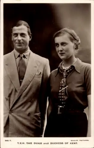 Ak George, 1. Duke of Kent, HRH Princess Marina, Duchess of Kent, Prinzessin von Griechenland