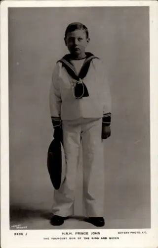 Ak Prinz John, Adel Großbritannien, Portrait