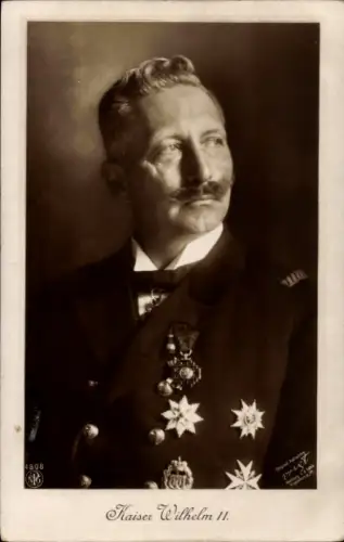 Ak Kaiser Wilhelm II, Portrait, Admiralsuniform, Orden
