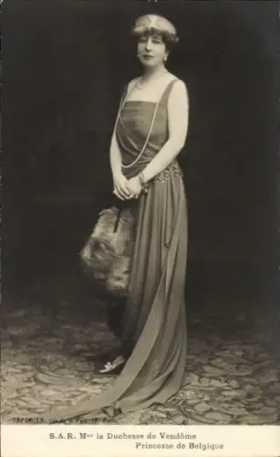 Ak Henriette von Belgien, Duchesse de Vendôme, Portrait