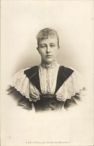 Ak Princesse Charles de Hohenzollern, Portrait