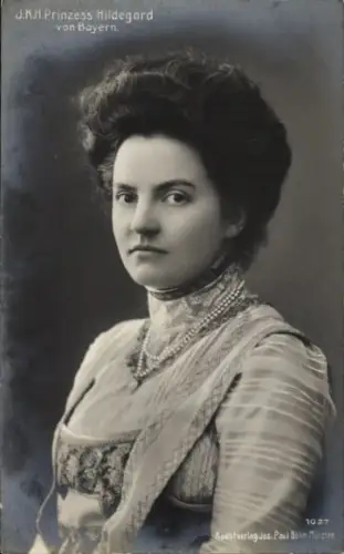 Ak Prinzessin Hildegard von Bayern, Portrait
