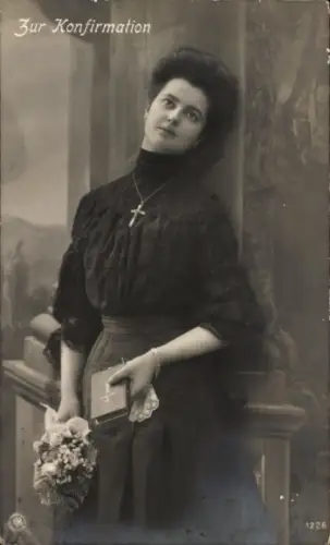 Ak Glückwunsch Konfirmation, Junge Frau