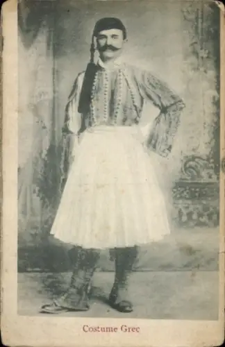 Ak Griechenland, Grieche in Tracht, Rock