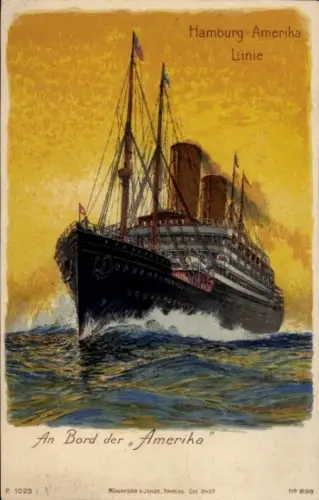 Ak Dampfer Amerika, HAPAG