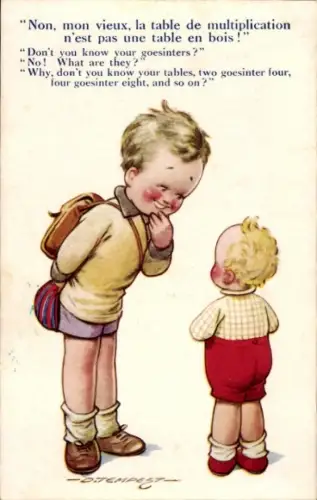 Künstler Ak Tempest, D., Non, mon vieux, la table de mutiplication n'est pas une table en bois