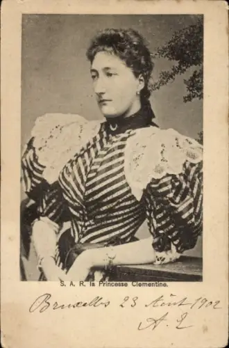 Ak Prinzessin Clementine von Belgien, Portrait