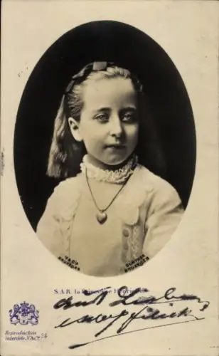 Passepartout Ak Prinzessin Henriette von Belgien, Portrait