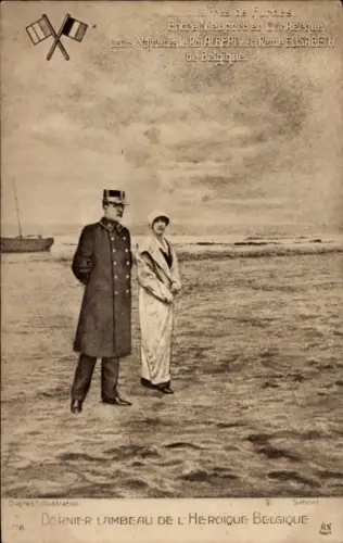 Ak König Albert I. von Belgien, Elisabeth Gabriele in Bayern