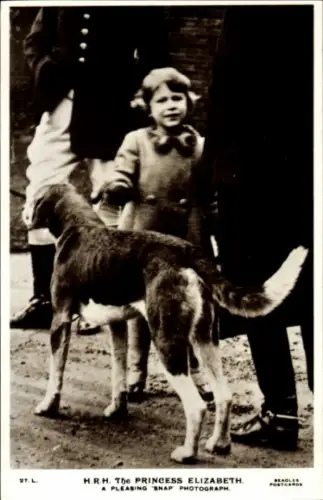 Ak Prinzessin Elizabeth, Portrait, Hund