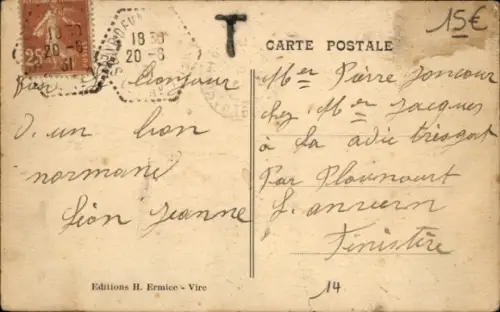 Ak Normandie, Familie in Volkstrachten