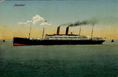 Ak Dampfer Amerika, HAPAG
