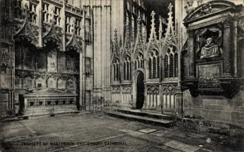 Ak Canterbury Kent England, Transzept des Martyrdoms, Canterbury Kathedrale,  Architektur