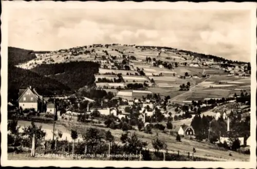 Ak Sachsenberg Georgenthal Klingenthal im Vogtland, Sachsenberg,  Aschberg, Landschaft, 
