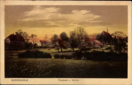 Ak Bordesholm in Holstein, Pastorat, Kirche, Landschaft, Bordesholm