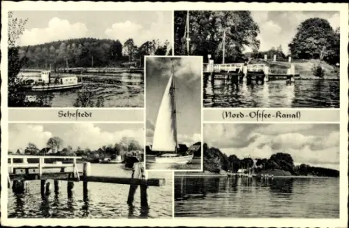 Ak Sehestedt am Nord Ostsee Kanal, Nord-Ostsee-Kanal, Segelboot, Schiffe