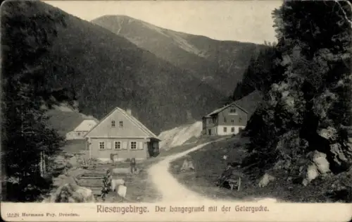 Ak Riesengebirge Region Königgrätz, Bílé Labe, Weiße Elbe, Weißwasser, Weißwassergrund,  Landscha