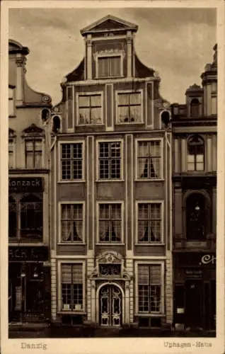 Ak Gdańsk Danzig, Uphagen-Haus,  Konzack,  Architektur